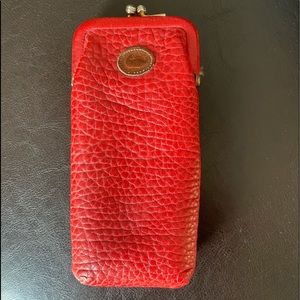 Doomed and Bourne Eyeglass Case - Pebbled Red Leather